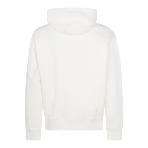 WHITE COTTON SWEATSHIRT