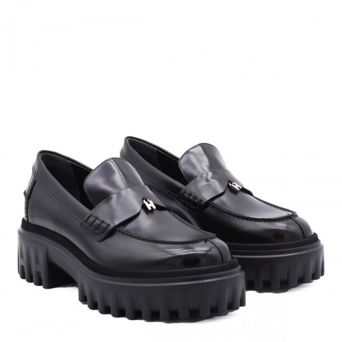 BLACK LEATHER LOAFERS 2