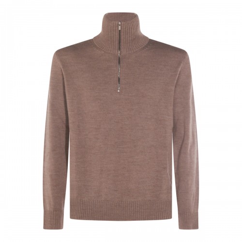 BEIGE WOOL KNITWEAR