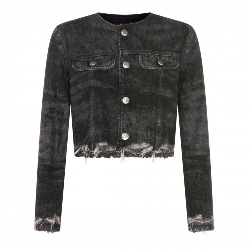 BLACK COTTON DENIM JACKET