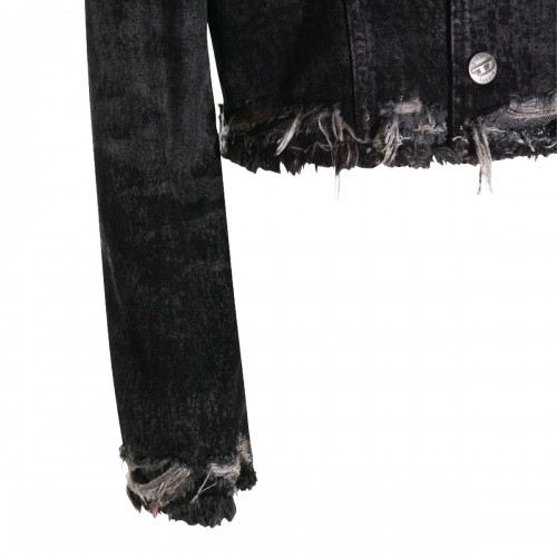 BLACK COTTON DENIM JACKET