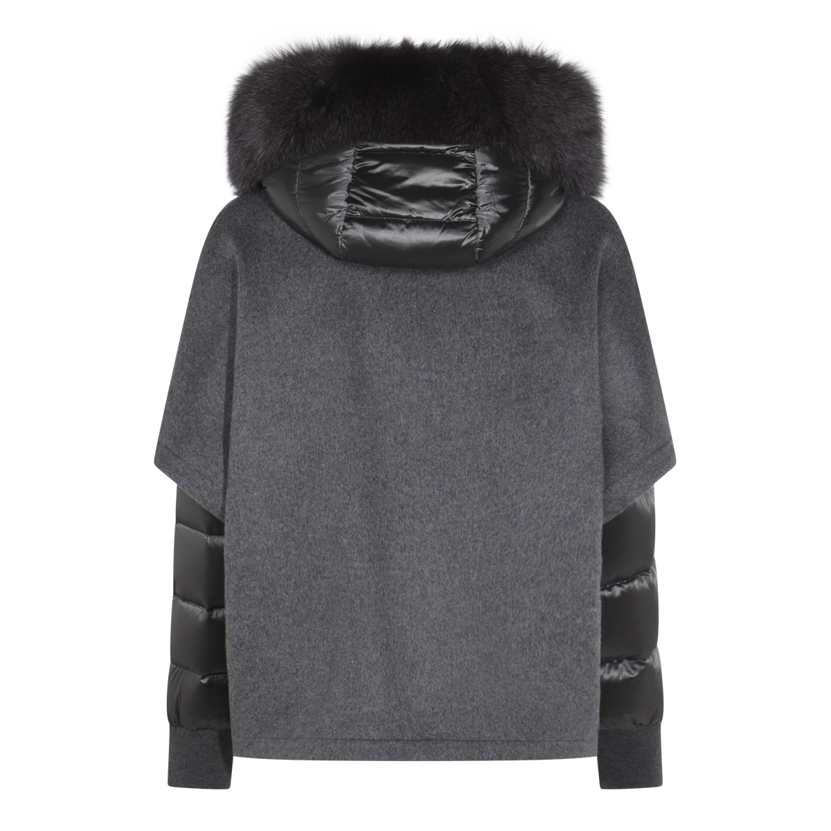 DARK GREY WOOL PEGASO DOWN JACKET