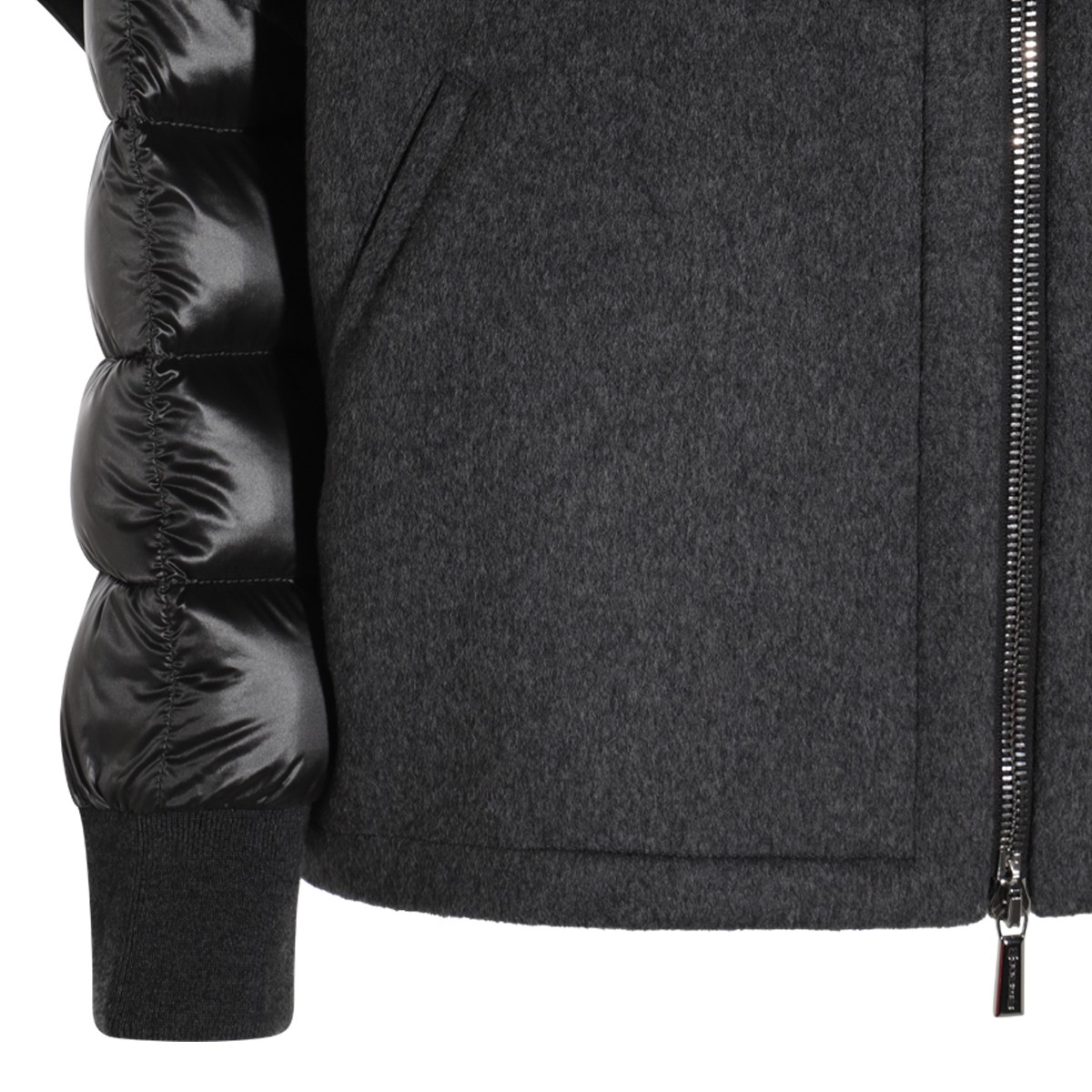 DARK GREY WOOL PEGASO DOWN JACKET