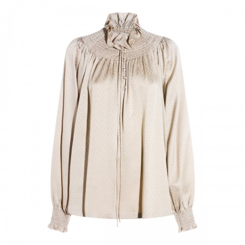 BEIGE SILK SHIRT