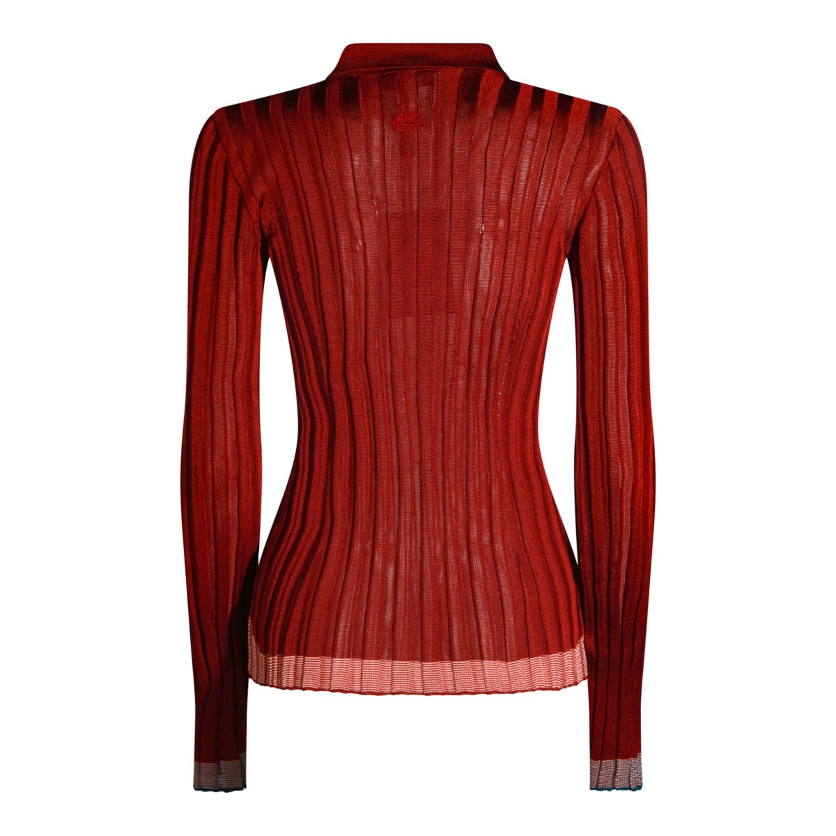 RED VISCOSE POLO SHIRT