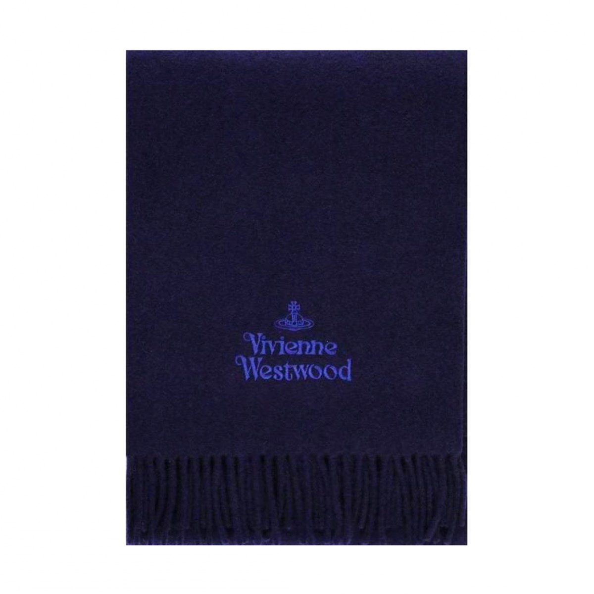 NAVY WOOL SCARF