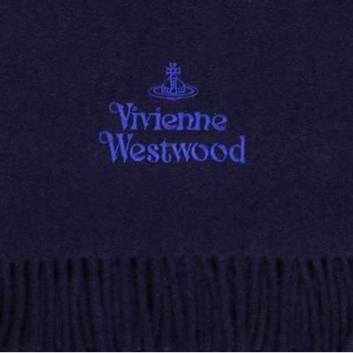 NAVY WOOL SCARF