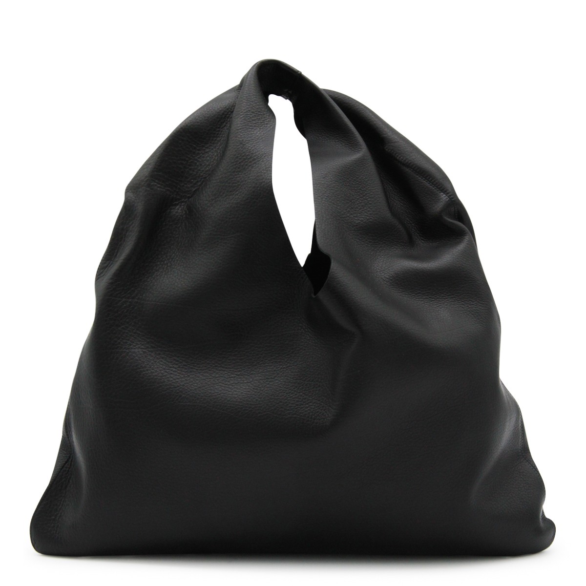 BLACK LEATHER BIDLE SMALL SHOULDER BAG