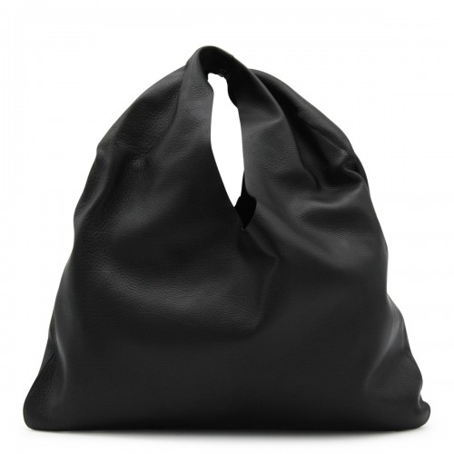 BLACK LEATHER BIDLE SMALL SHOULDER BAG