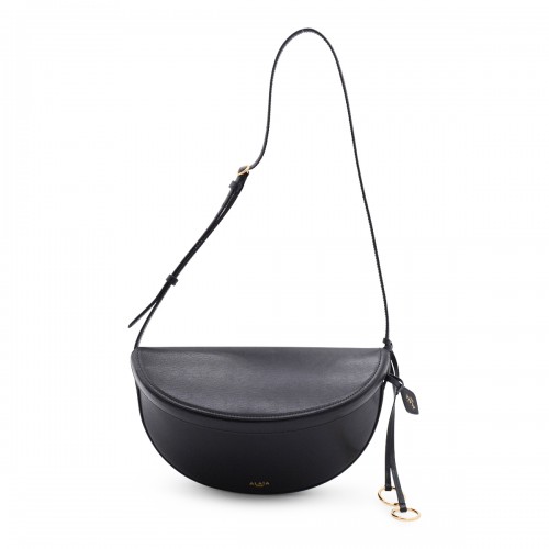 BLACK LEATHER CROSSBODY BAG