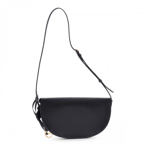 BLACK LEATHER CROSSBODY BAG