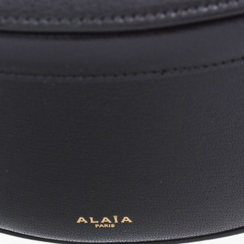 BLACK LEATHER CROSSBODY BAG