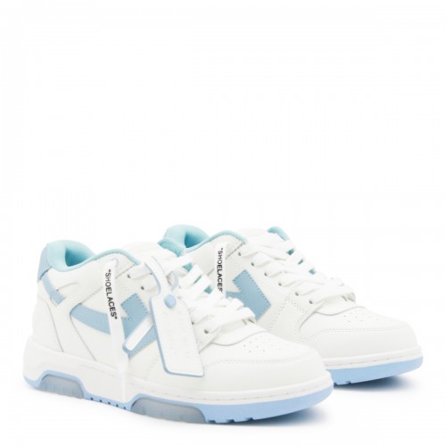 WHITE AND LIGHT BLUE OUT OF OFFICE SNEAKERS