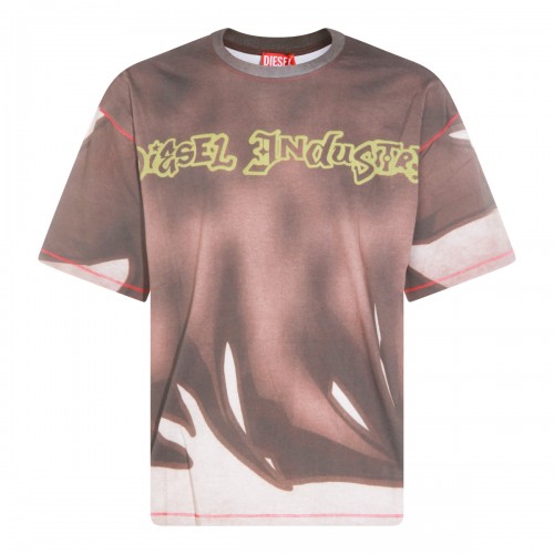 BROWN COTTON T-SHIRT