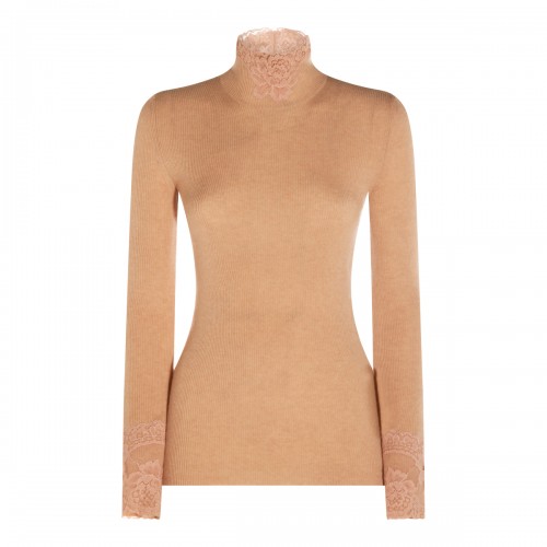 BEIGE COTTON KNITWEAR