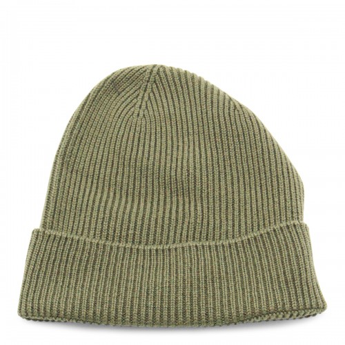 GREEN WOOL BEANIE 2