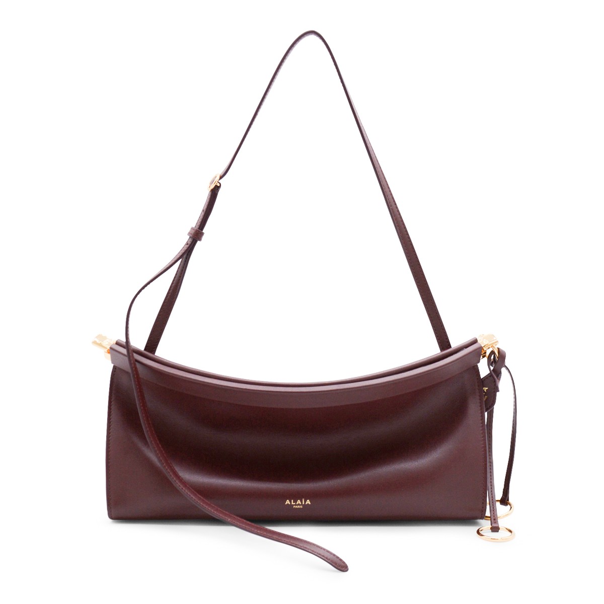 RED LEATHER EAST WEST MEDIUM CROSSBODY BAG