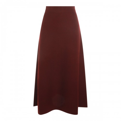 DARK RED GIBERNA WOOL SKIRT