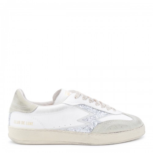 SILVER AND WHITE SNEAKERS