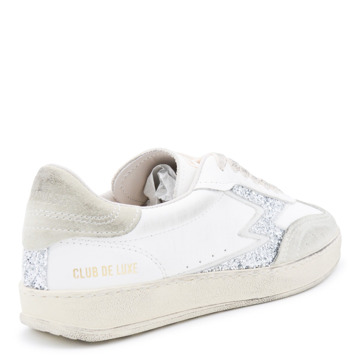 SILVER AND WHITE SNEAKERS