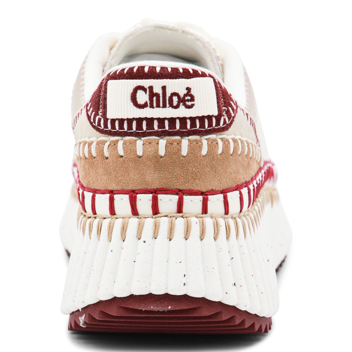 BEIGE AND RED NAMA SNEAKERS