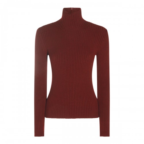 DARK RED WOOL ARAL1234 KNITWEAR