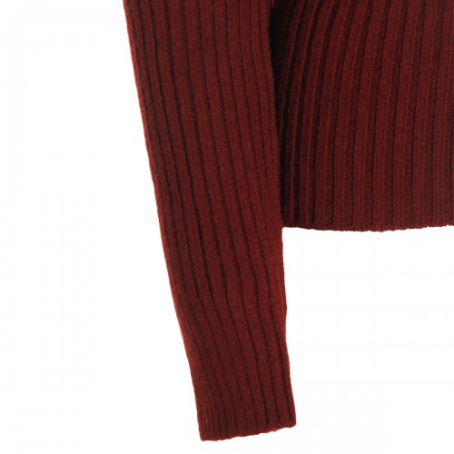 DARK RED WOOL ARAL1234 KNITWEAR