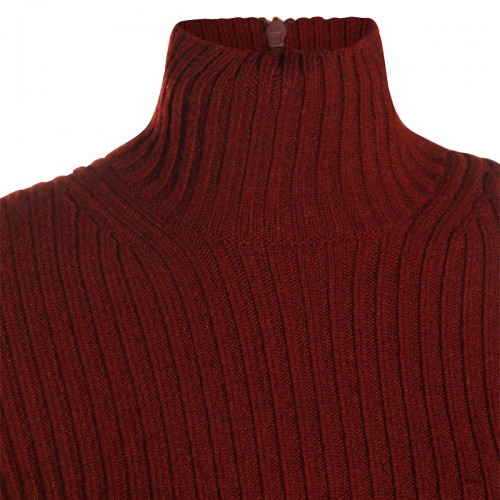 DARK RED WOOL ARAL1234 KNITWEAR
