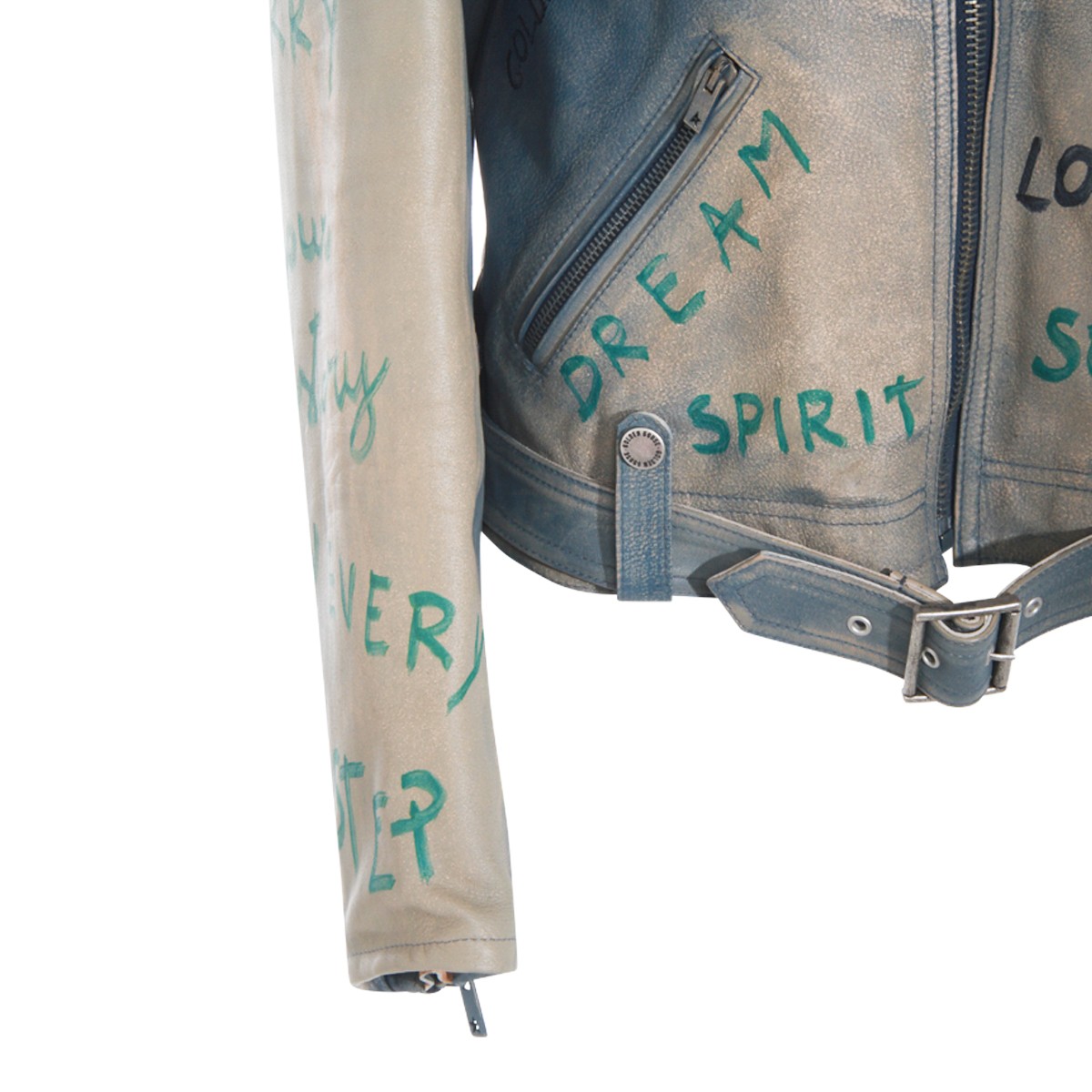 LIGHT BLUE LEATHER JACKLET