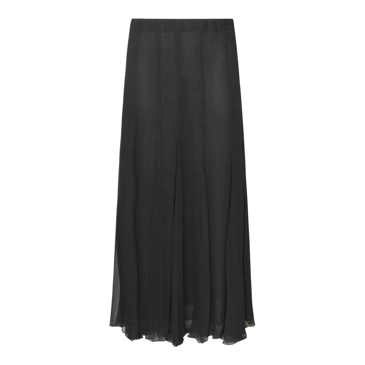 BLACK SILK SKIRT