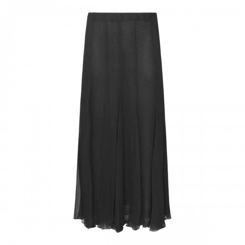 BLACK SILK SKIRT
