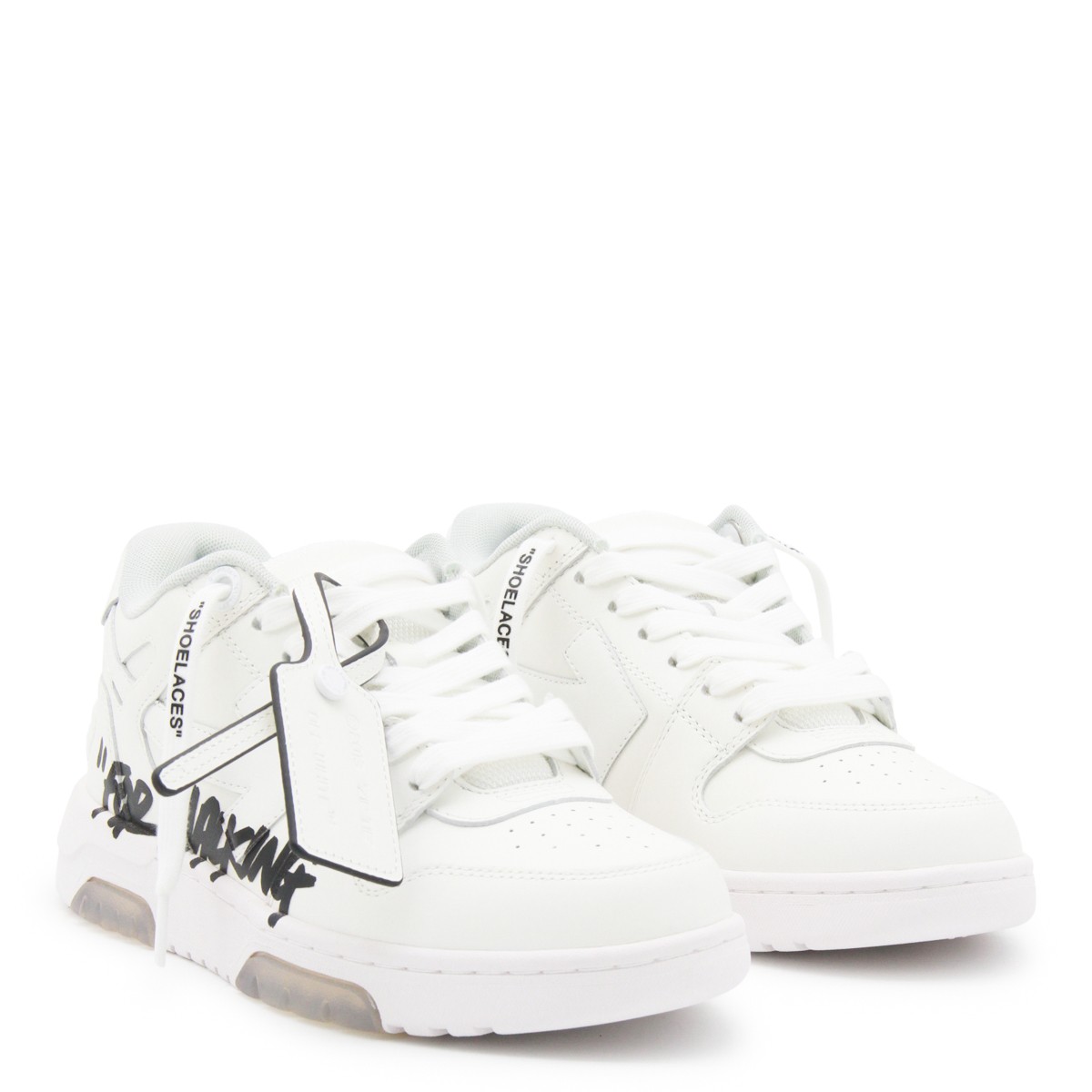 WHITE OUT OF OFFICE SNEAKERS
