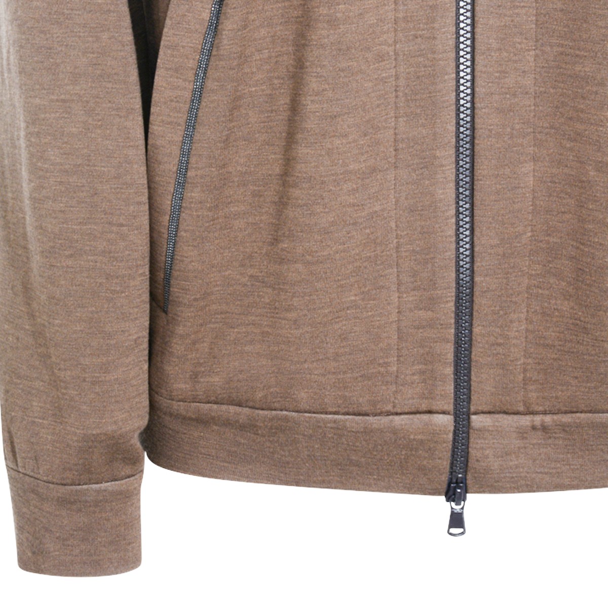 BROWN COTTON SWEATSHIRT