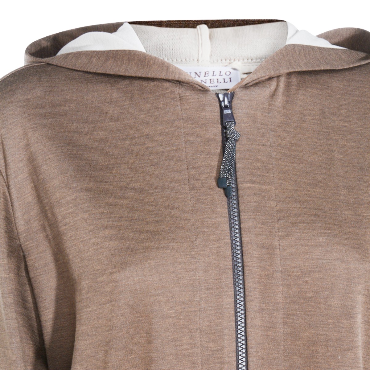 BROWN COTTON SWEATSHIRT
