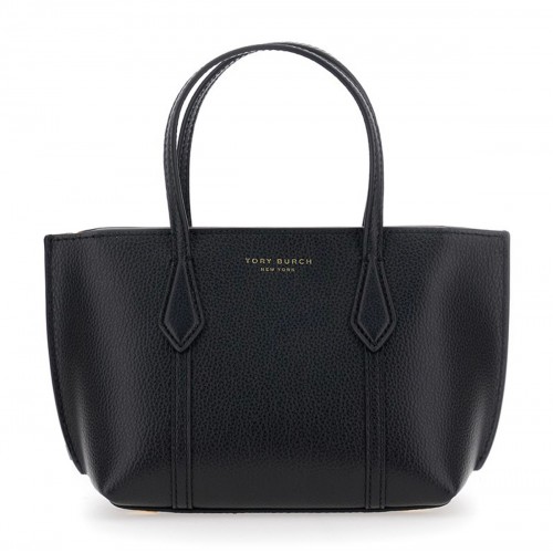 BLACK LEATHER PERRY MINI TOTE