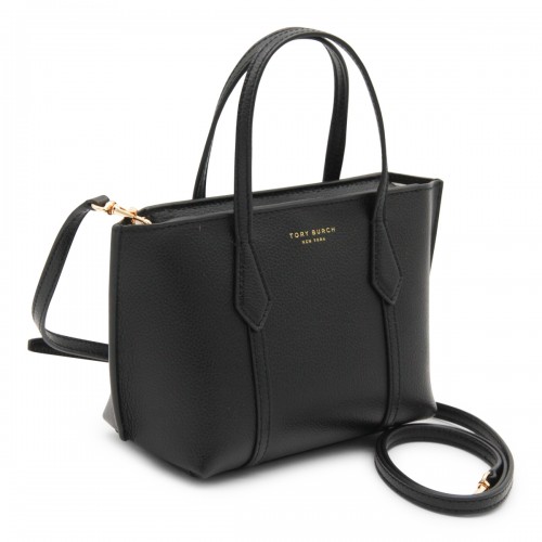 BLACK LEATHER PERRY MINI TOTE 2