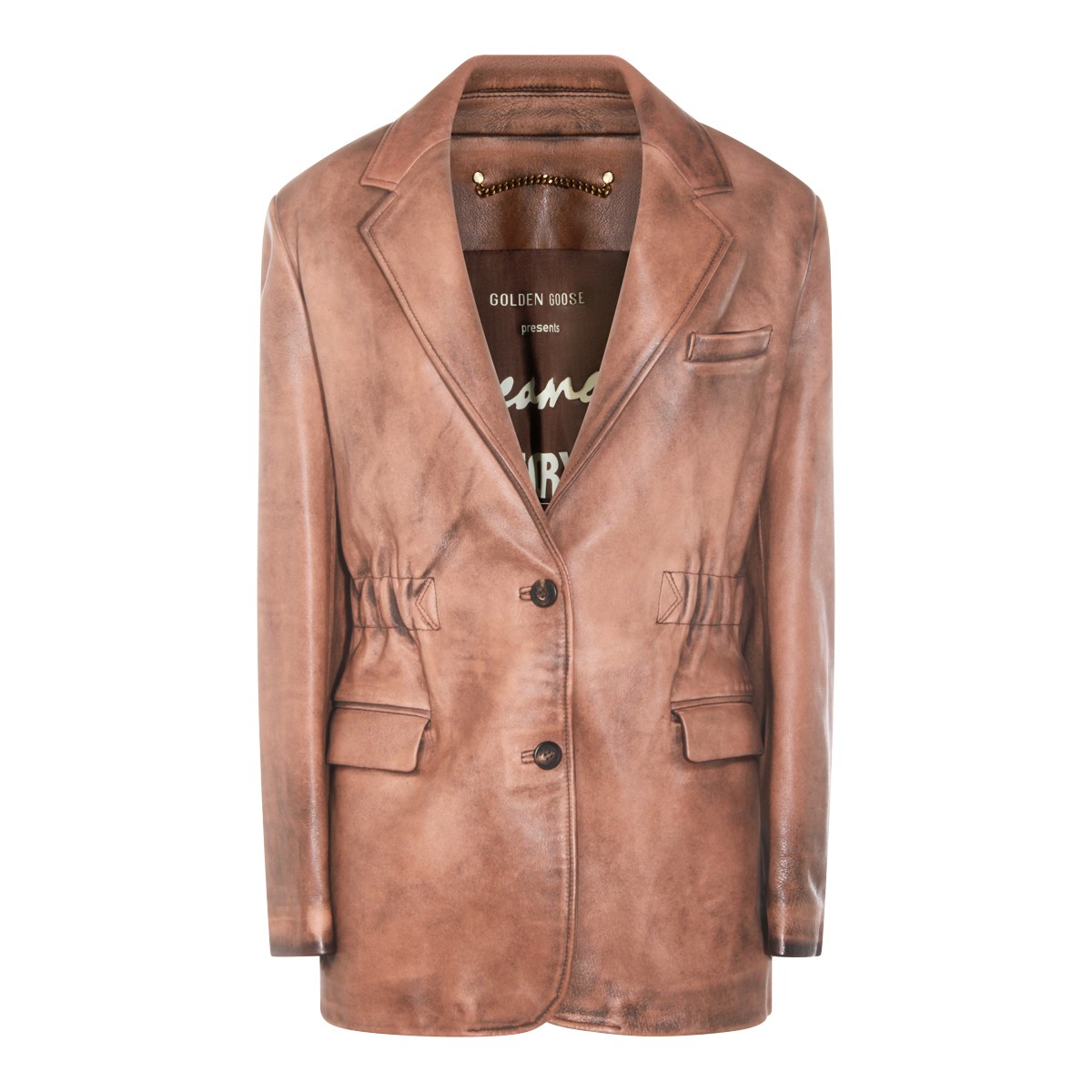 BROWN VISCOSE BLAZER