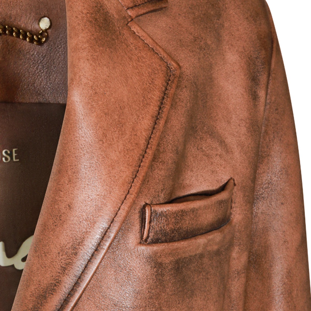 BROWN VISCOSE BLAZER