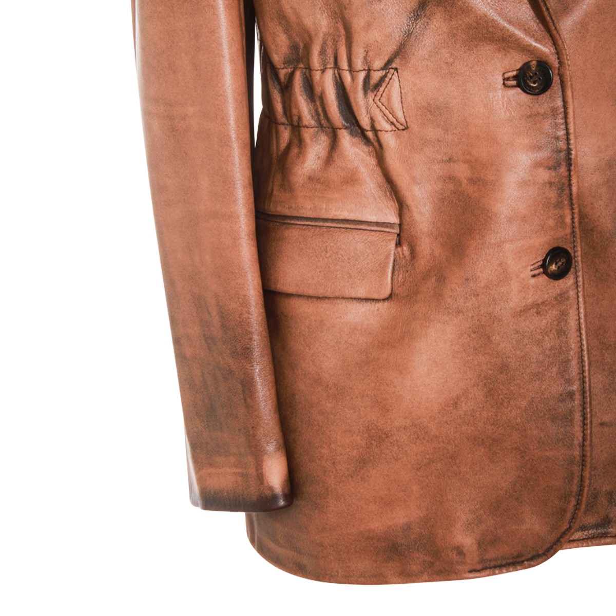 BROWN VISCOSE BLAZER