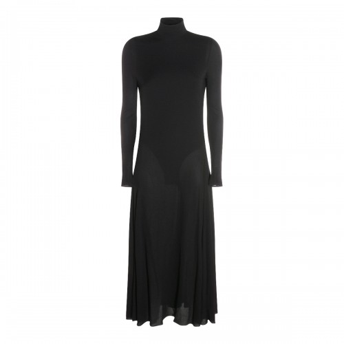 BLACK VISCOSE DRESS