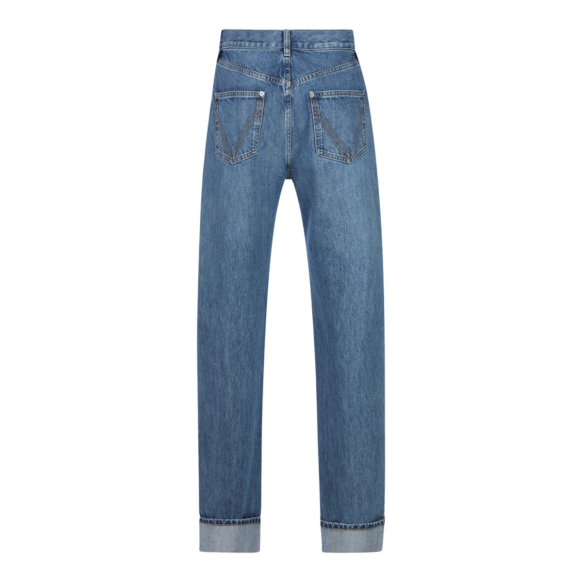 MID BLUE COTTON JEANS