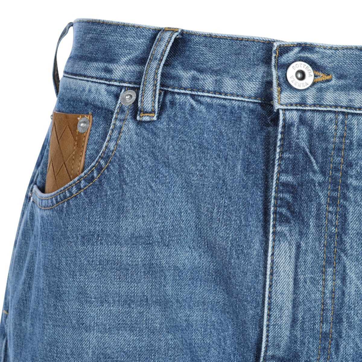 MID BLUE COTTON JEANS