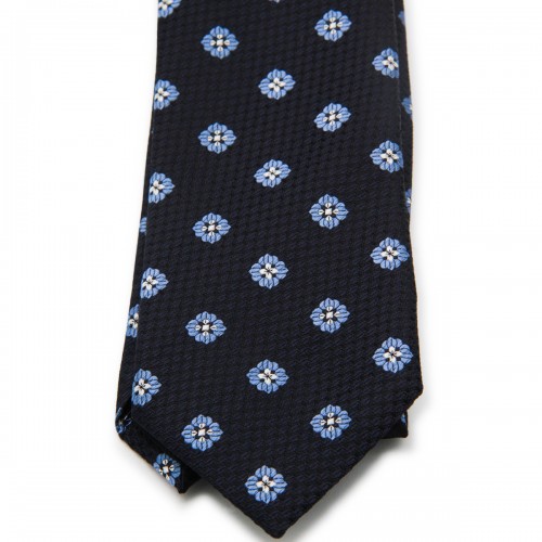 NAVY SILK TIE 2