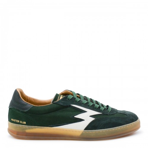 DARK GREEN LEATHER SNEAKERS
