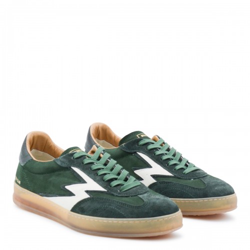DARK GREEN LEATHER SNEAKERS 2