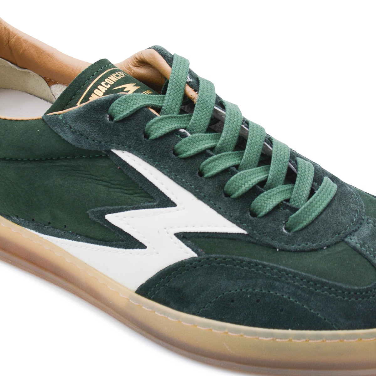 DARK GREEN LEATHER SNEAKERS