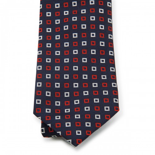 NAVY SILK TIE 2