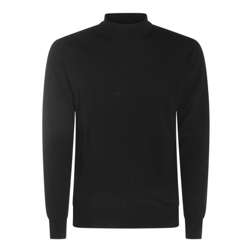 BLACK WOOL KNITWEAR