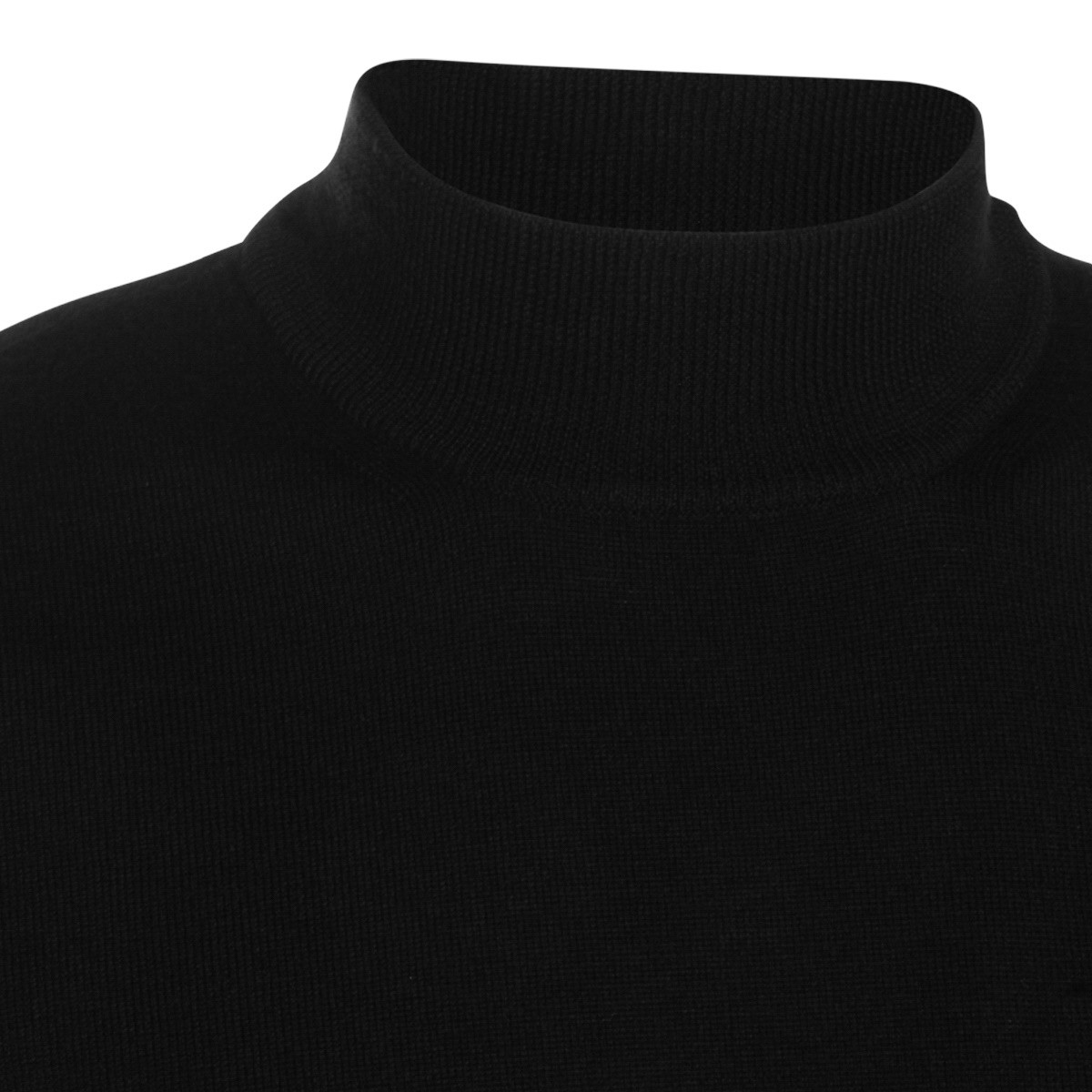 BLACK WOOL KNITWEAR