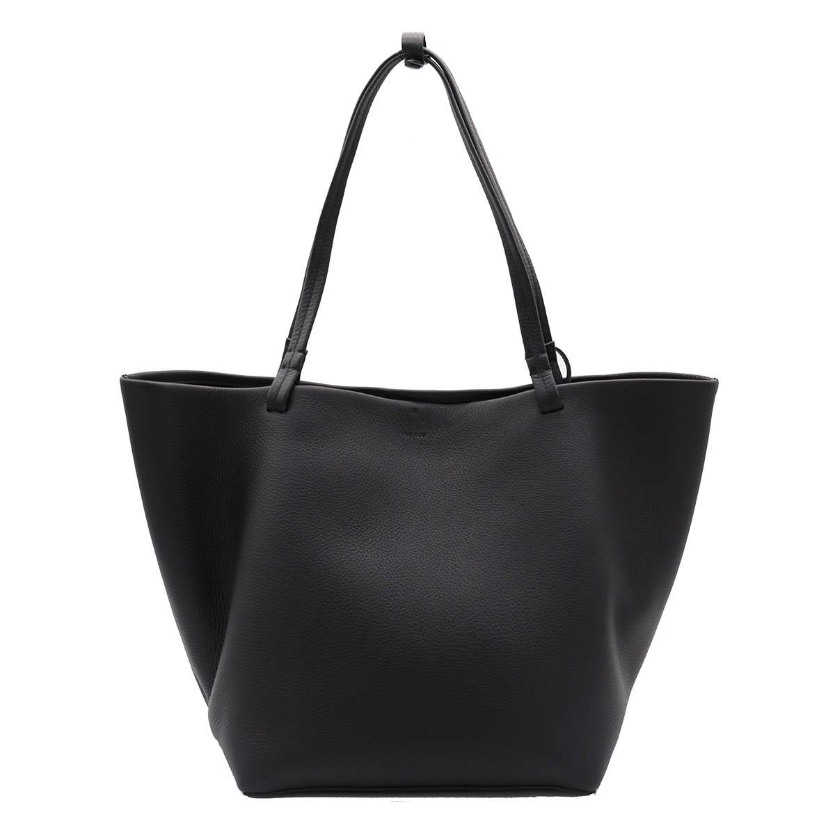 BLACK LEATHER 3 PARK TOTE